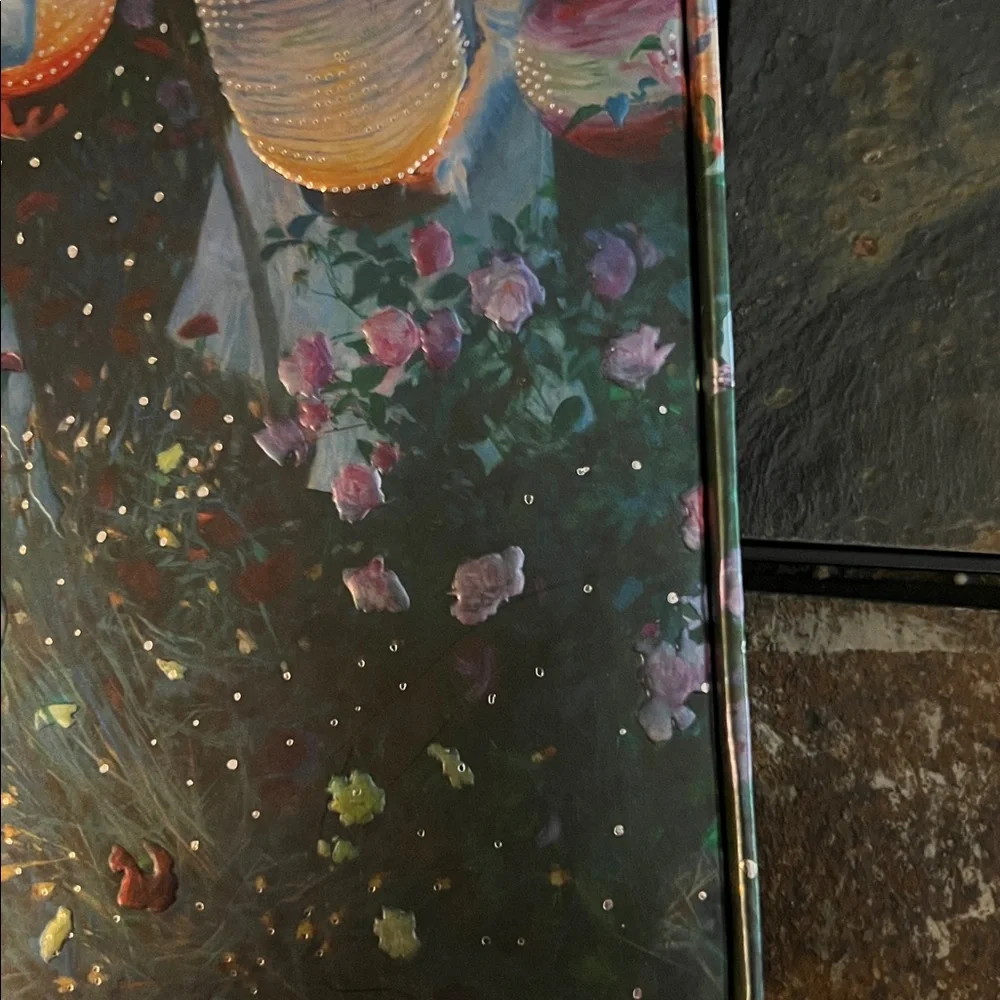 Whimsical Lantern Scene and Floral Hardcover Journals (set of 2 journals)